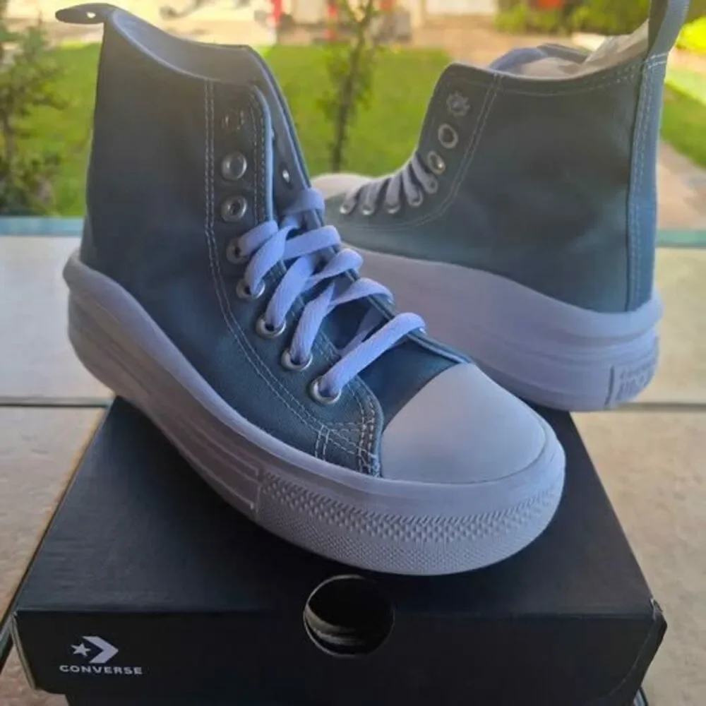 Converse Chuck Taylor All Star Move Platform Purple White Size 3.5 New